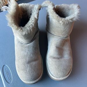 UGG Cream NEW Ankle Booties with Fur Trim